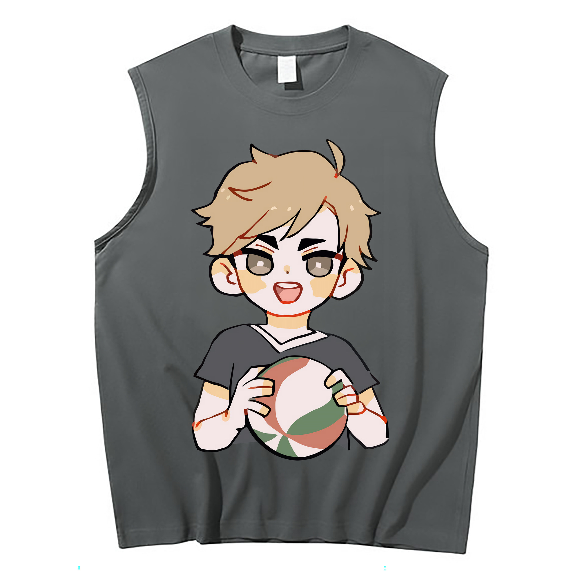 （画像用） ハイキュー!! Haikyu!! コットン100％タンクトップ（フロントプリント）